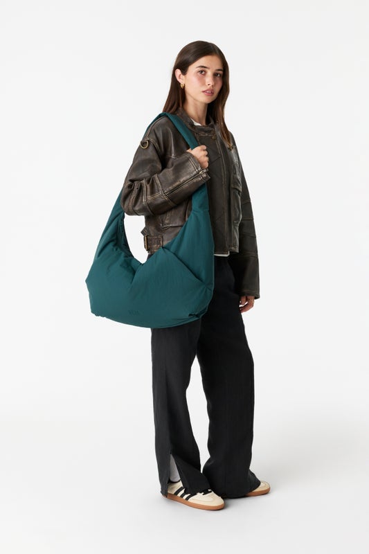 The Oversized Crescent Catchall in Deep Teal - Image 5