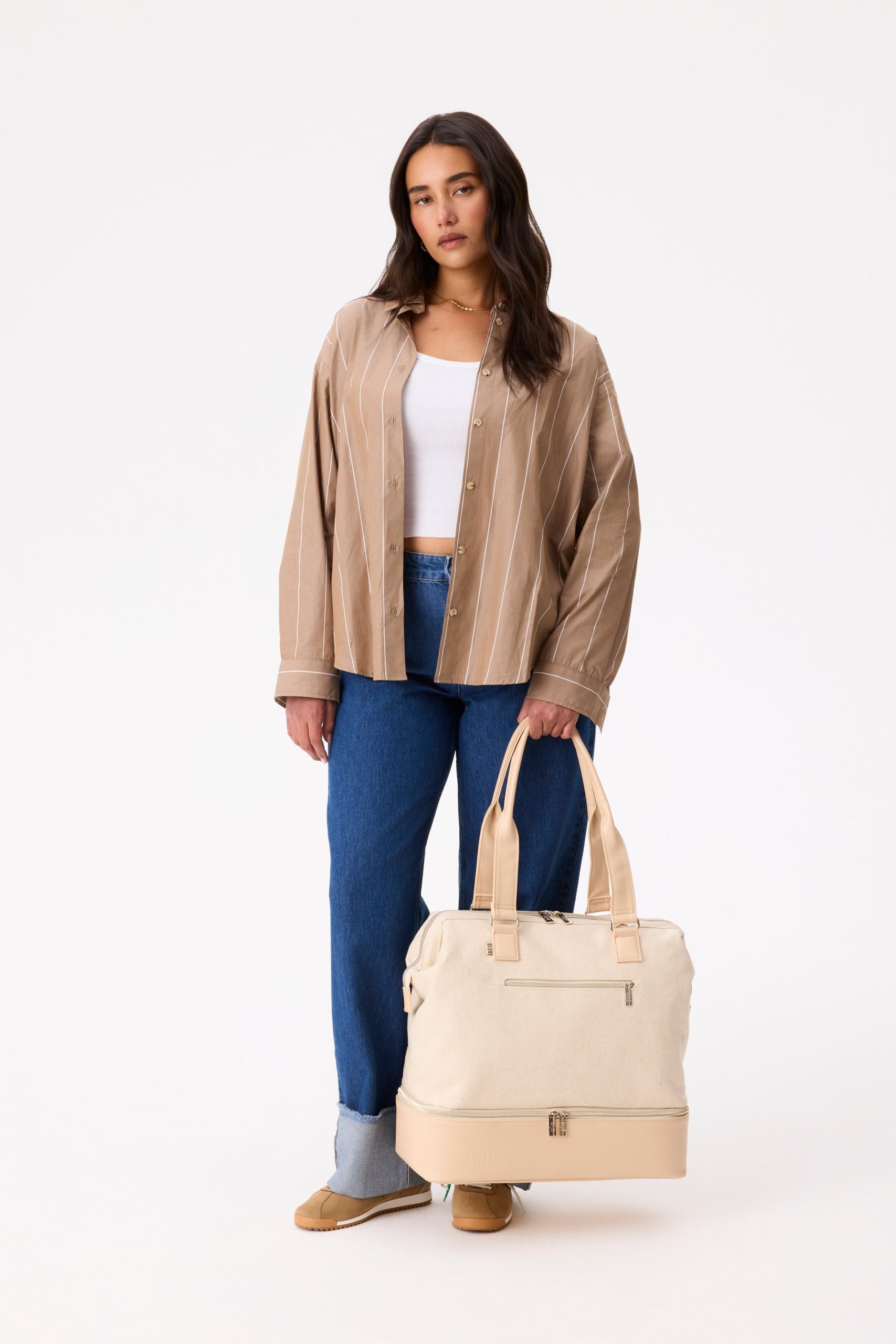 The Mini Weekender in Beige - Image 2