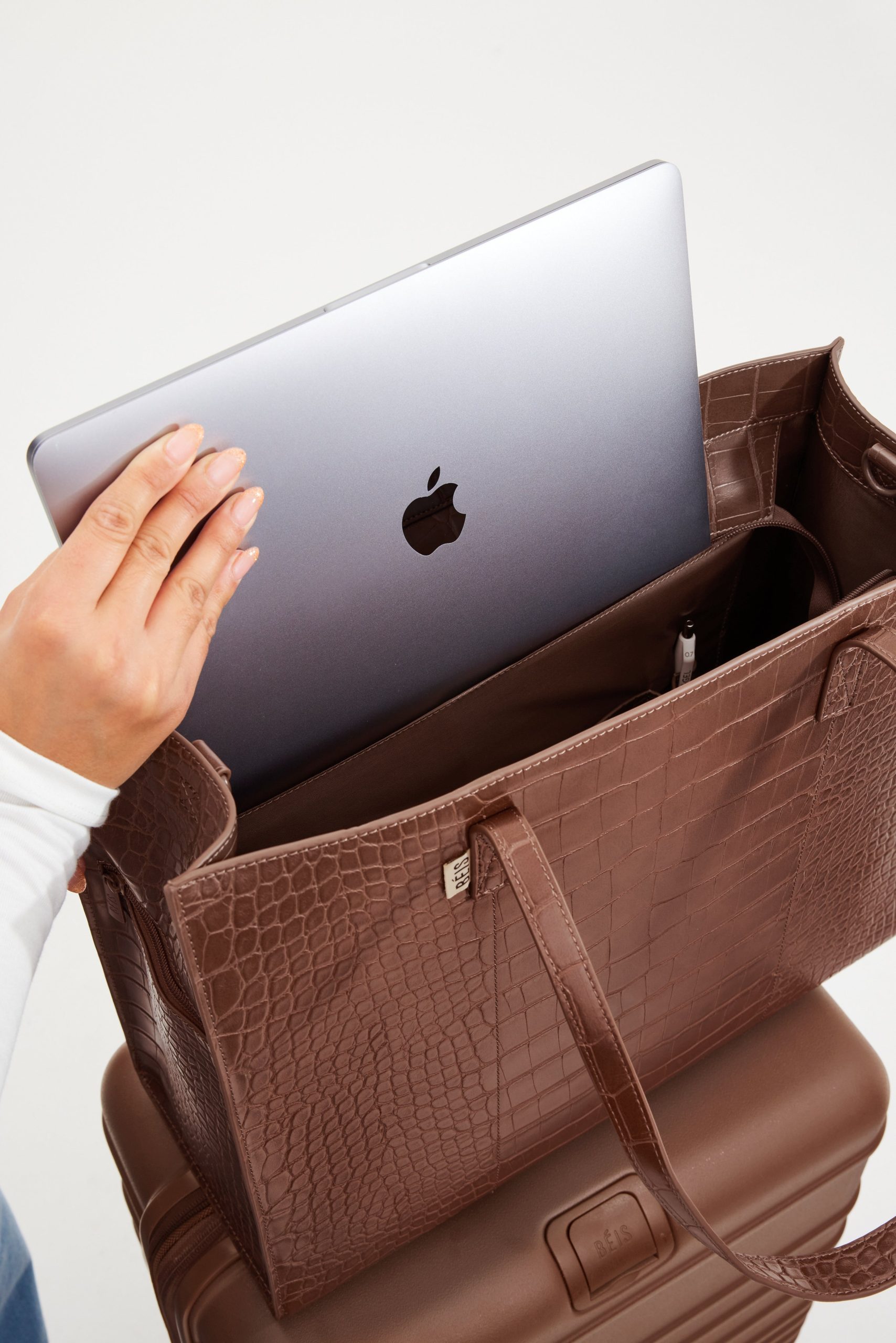 Resale The Large Work Tote in Maple Croc - Image 6