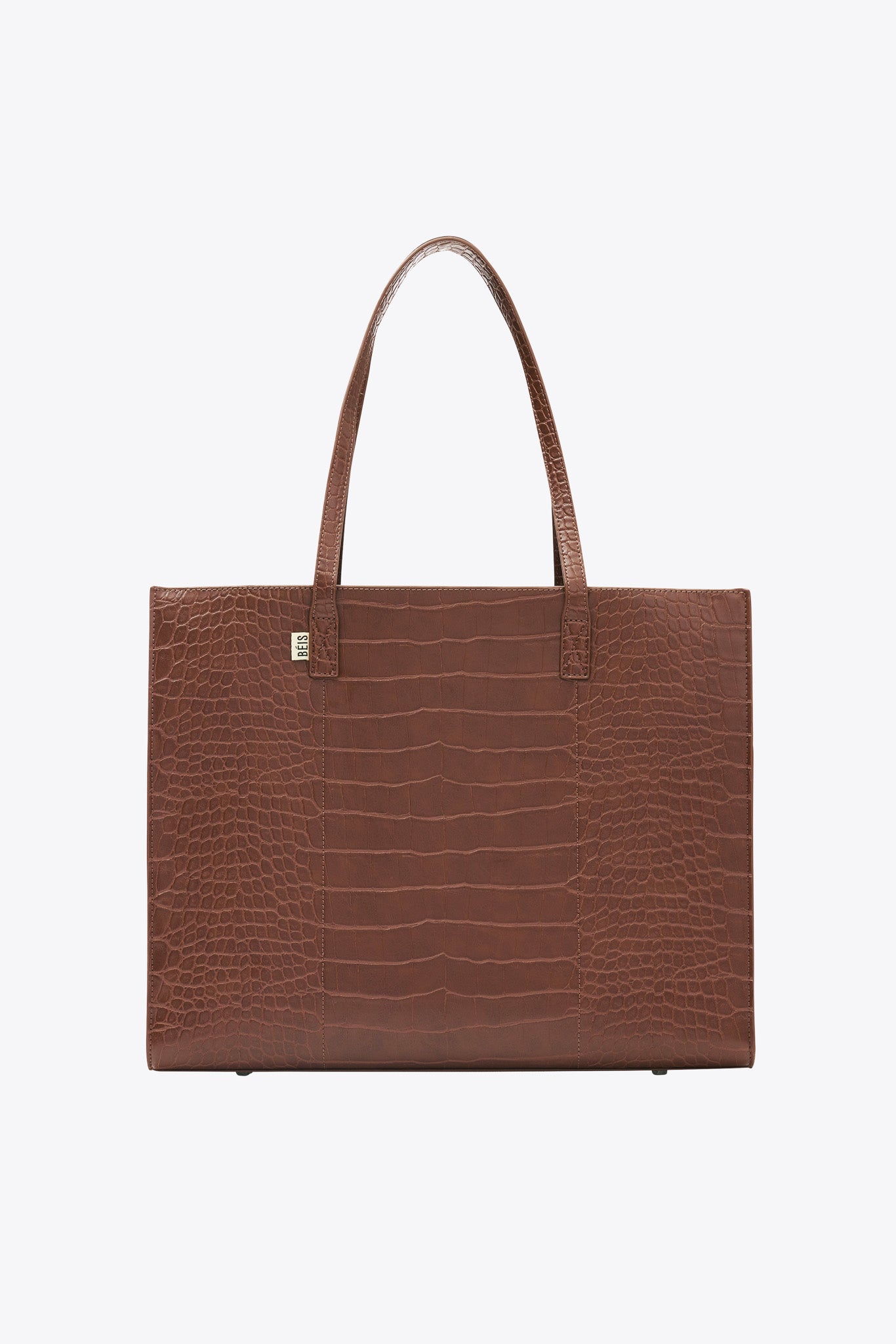 The Large Work Tote in Maple Croc - Image 12