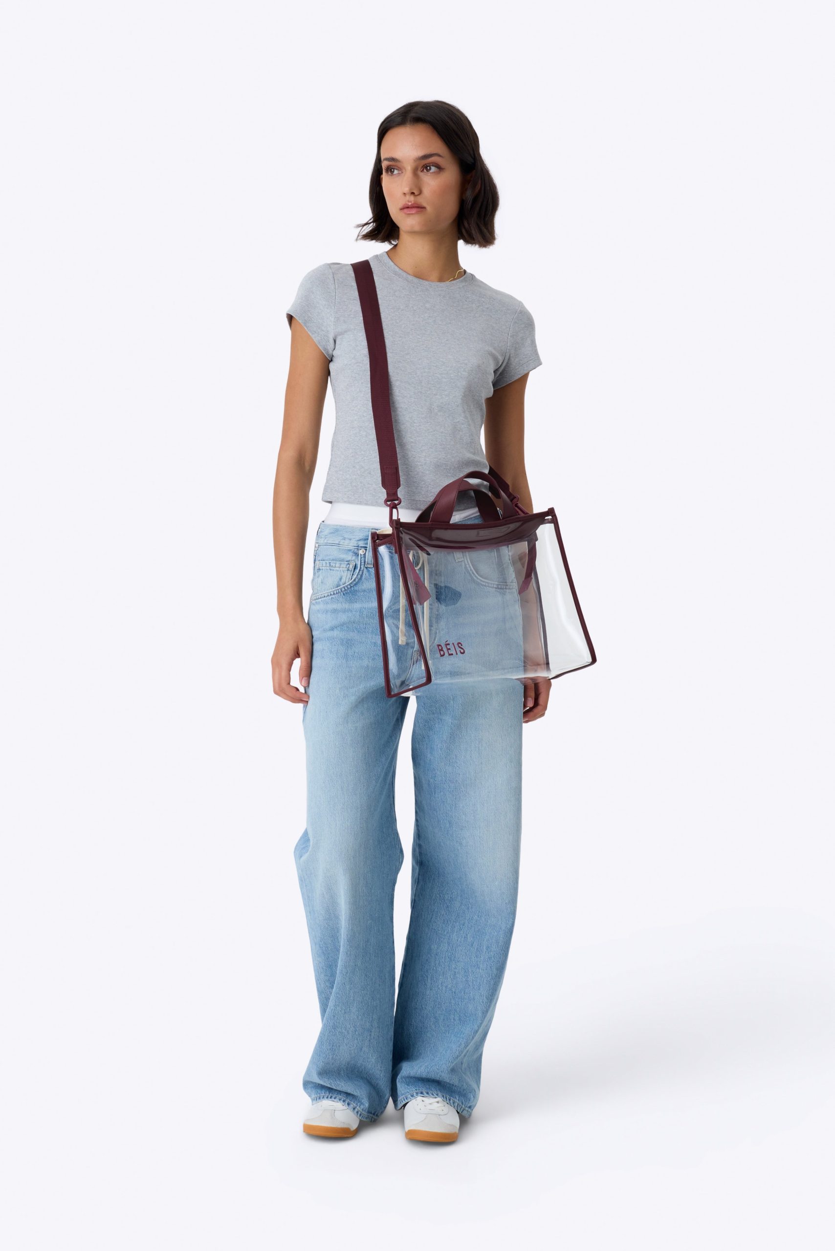 The Stadium Tote in Burgundy - Image 2