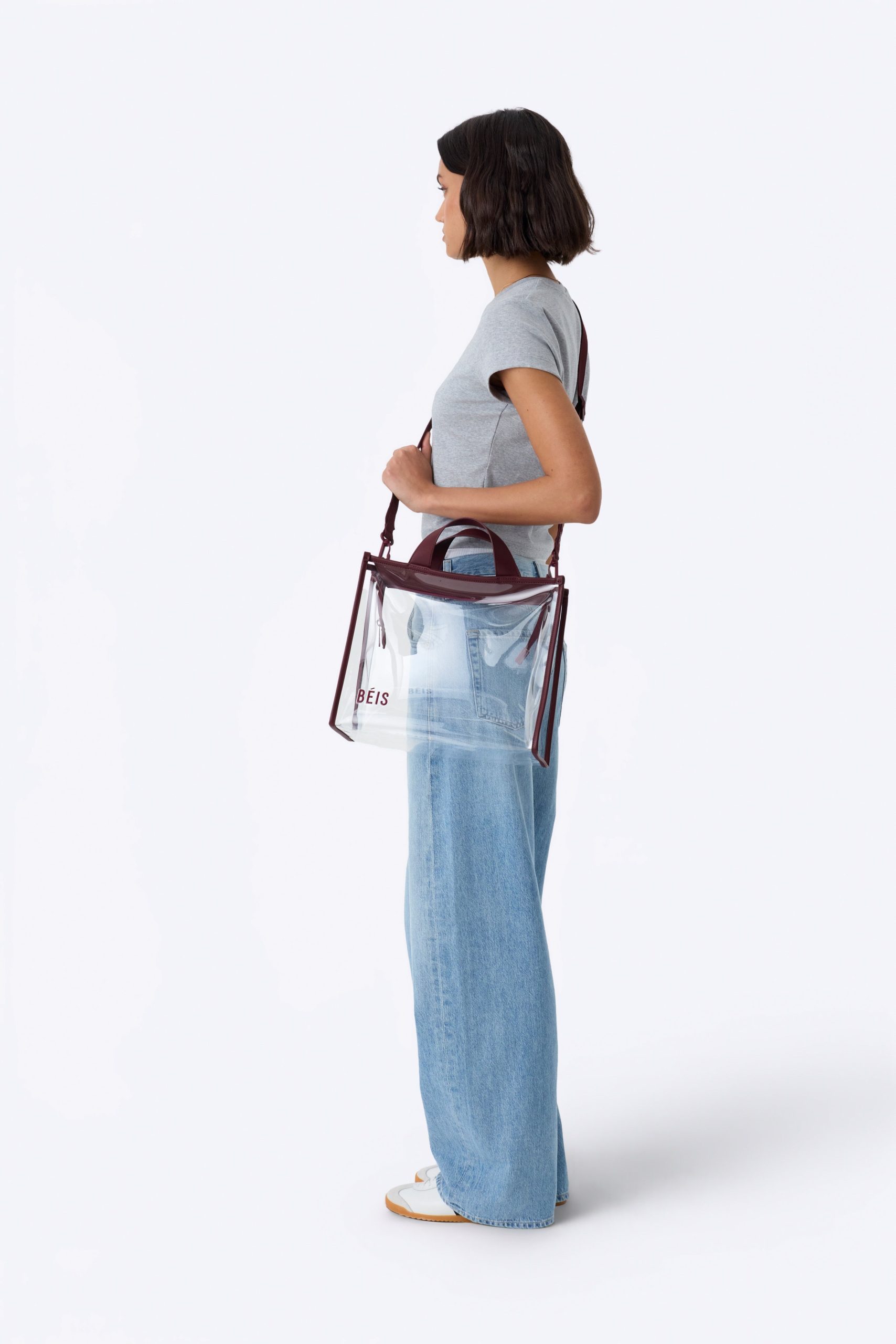 The Stadium Tote in Burgundy - Image 7