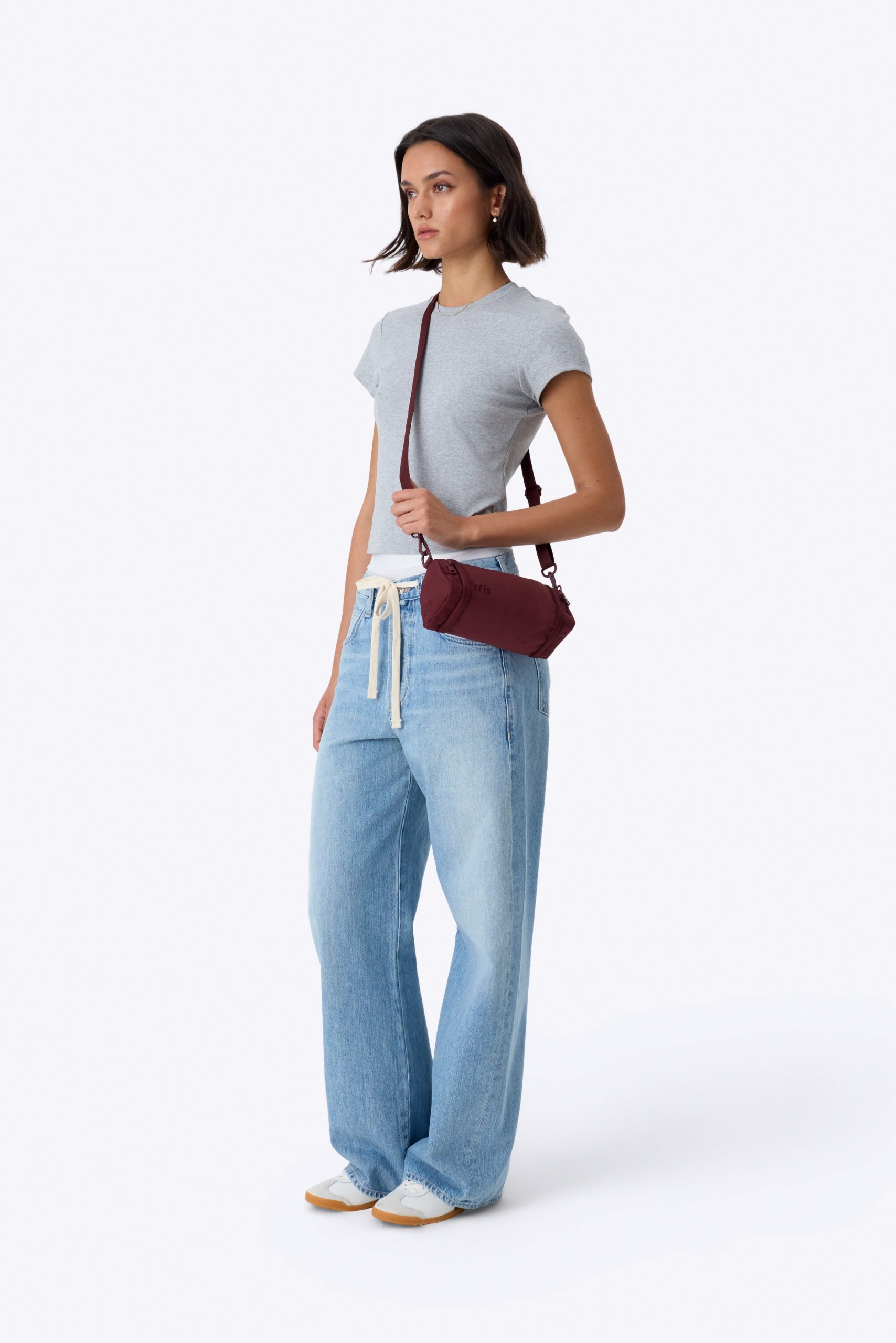 The Expandable Crossbody Charm in Burgundy - Image 8