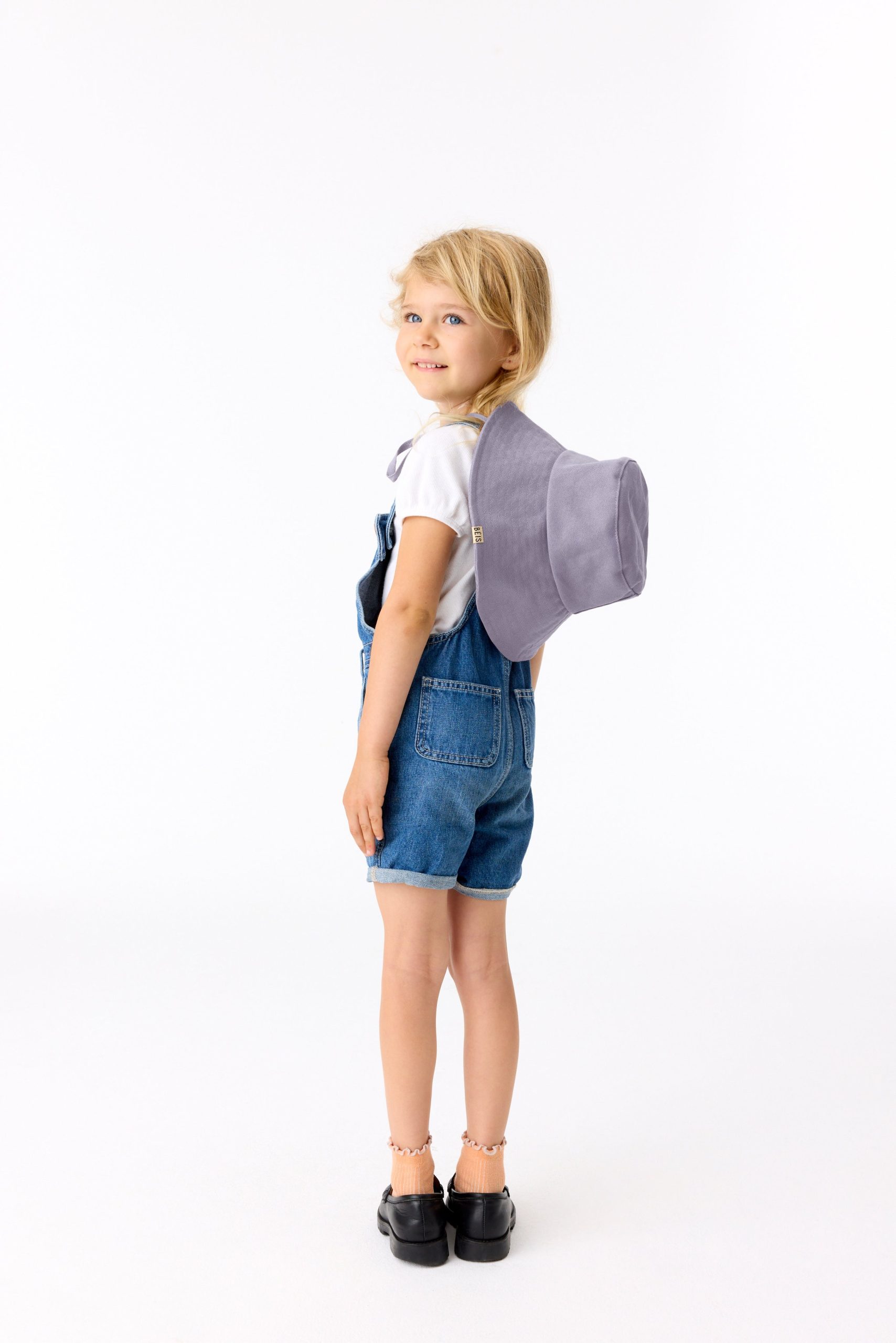 The Kids Wide Brim Sun Hat in Lavender - Image 4