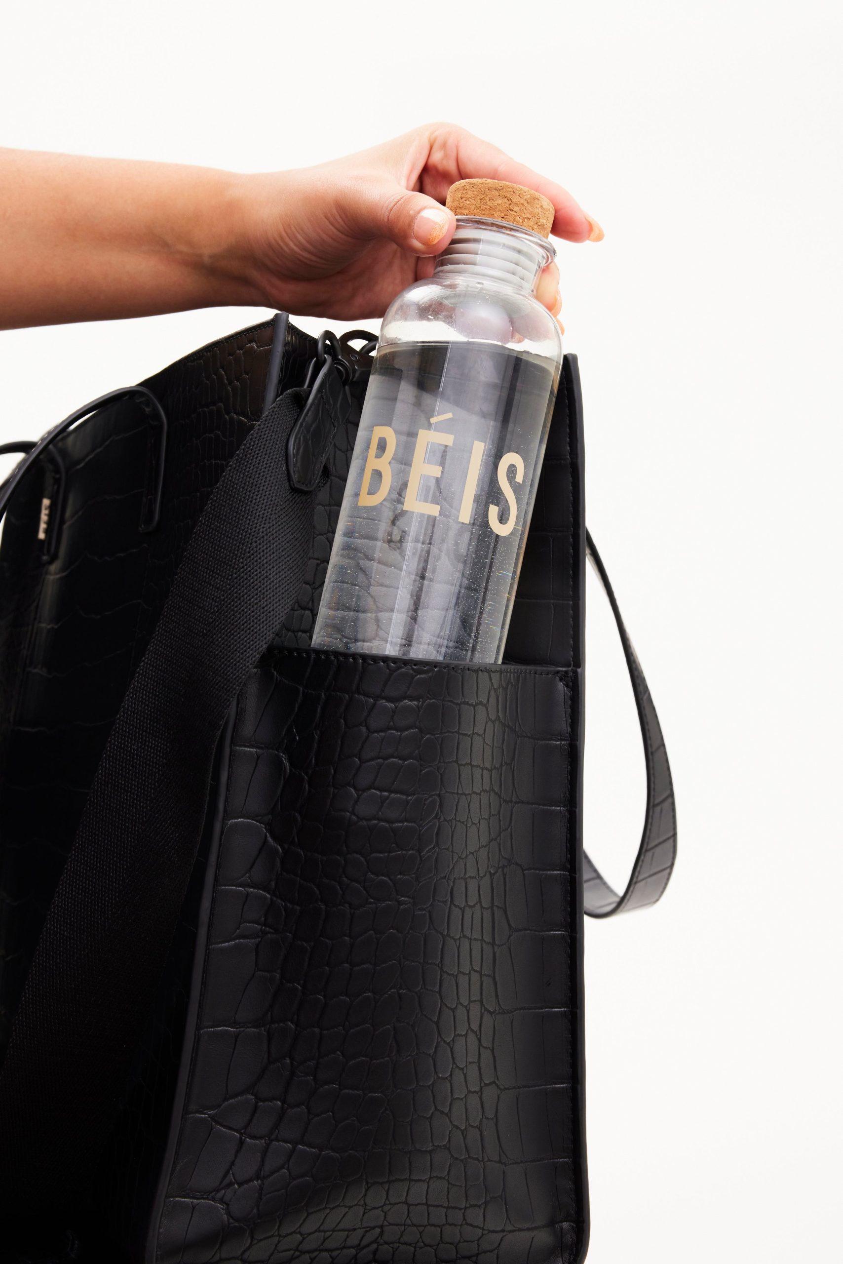 Resale The Large Work Tote in Black Croc - Image 9