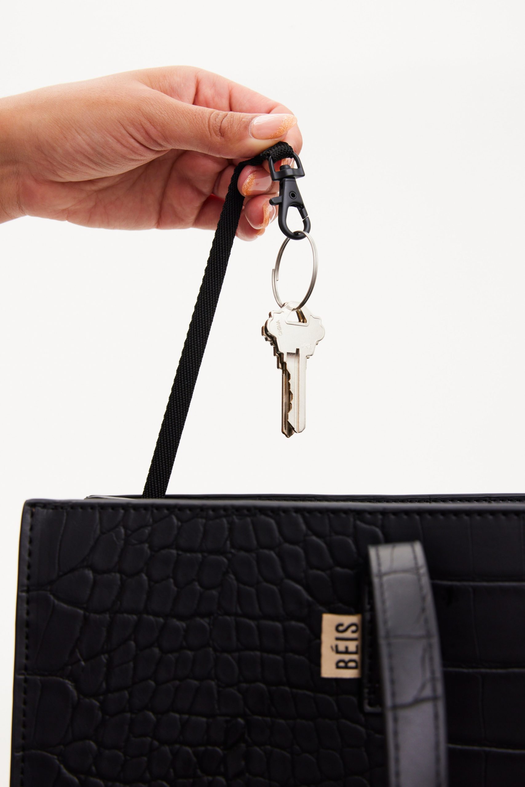 Resale The Large Work Tote in Black Croc - Image 7