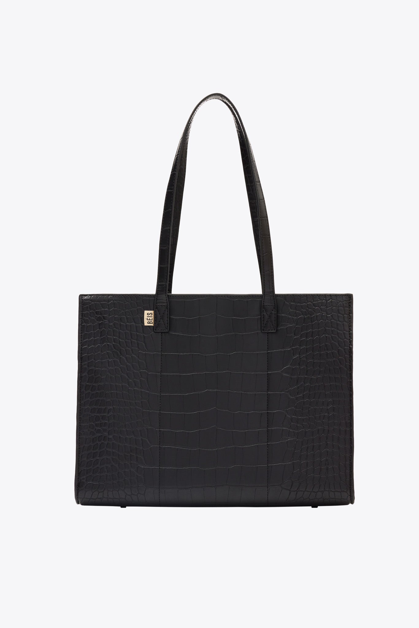 The Work Tote in Black Croc - Image 14