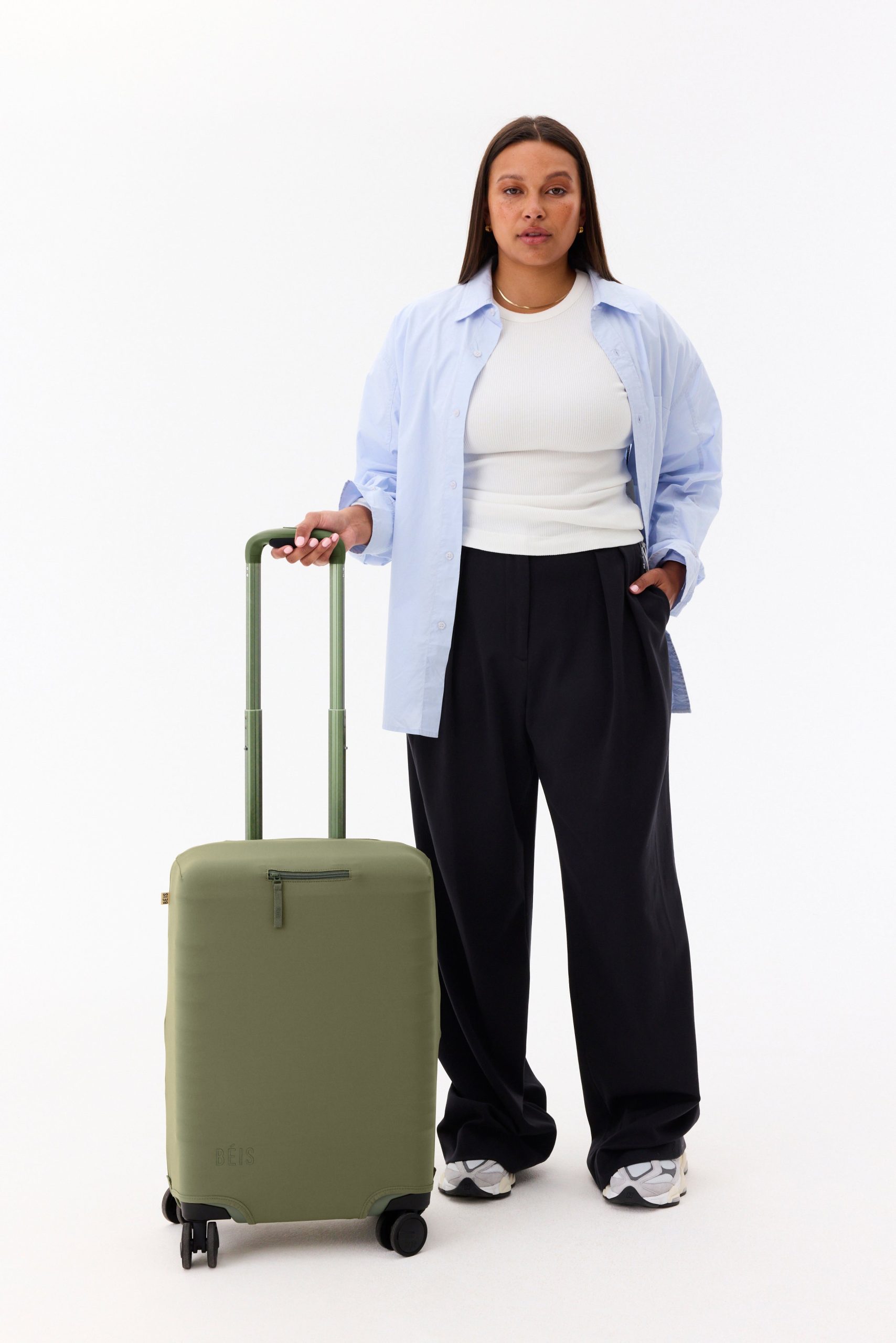 The Carry-On Luggage Cover in Olive - Image 4