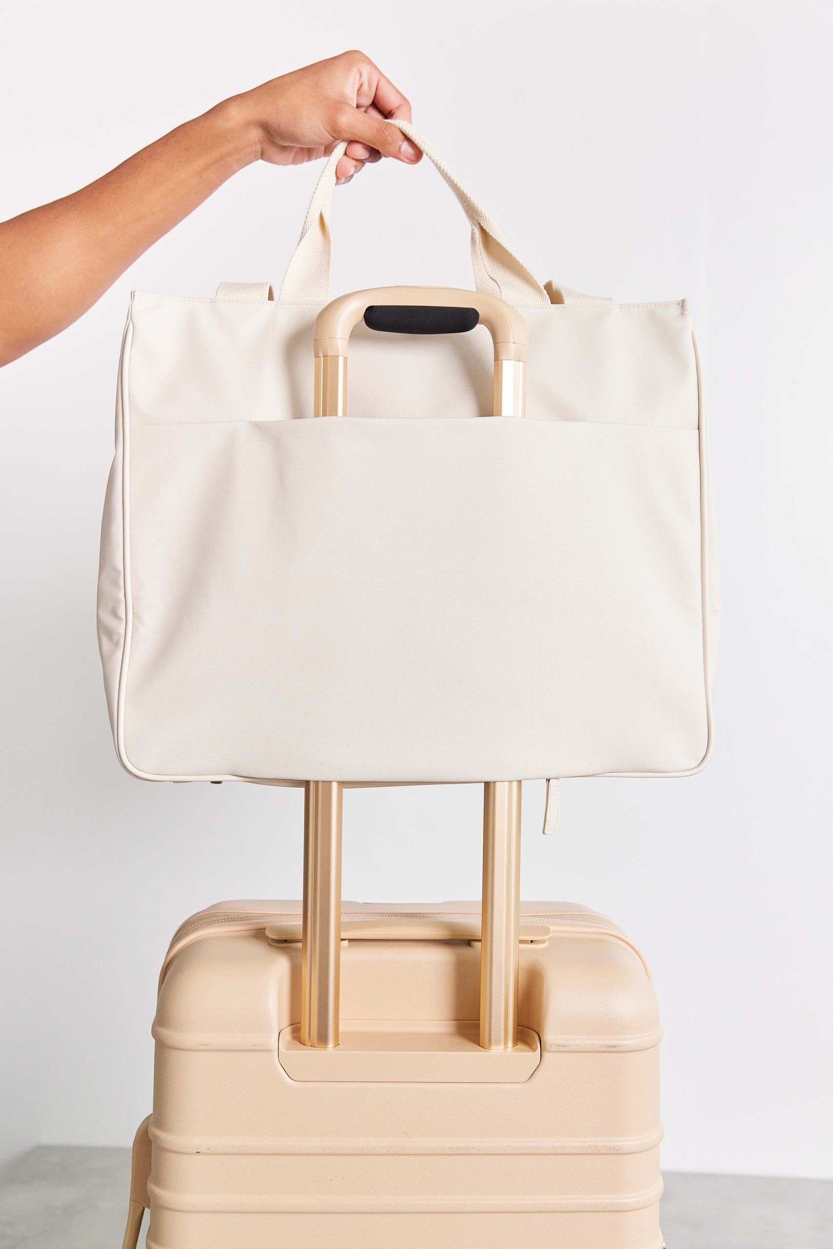 The East To West Tote in Beige - Image 8