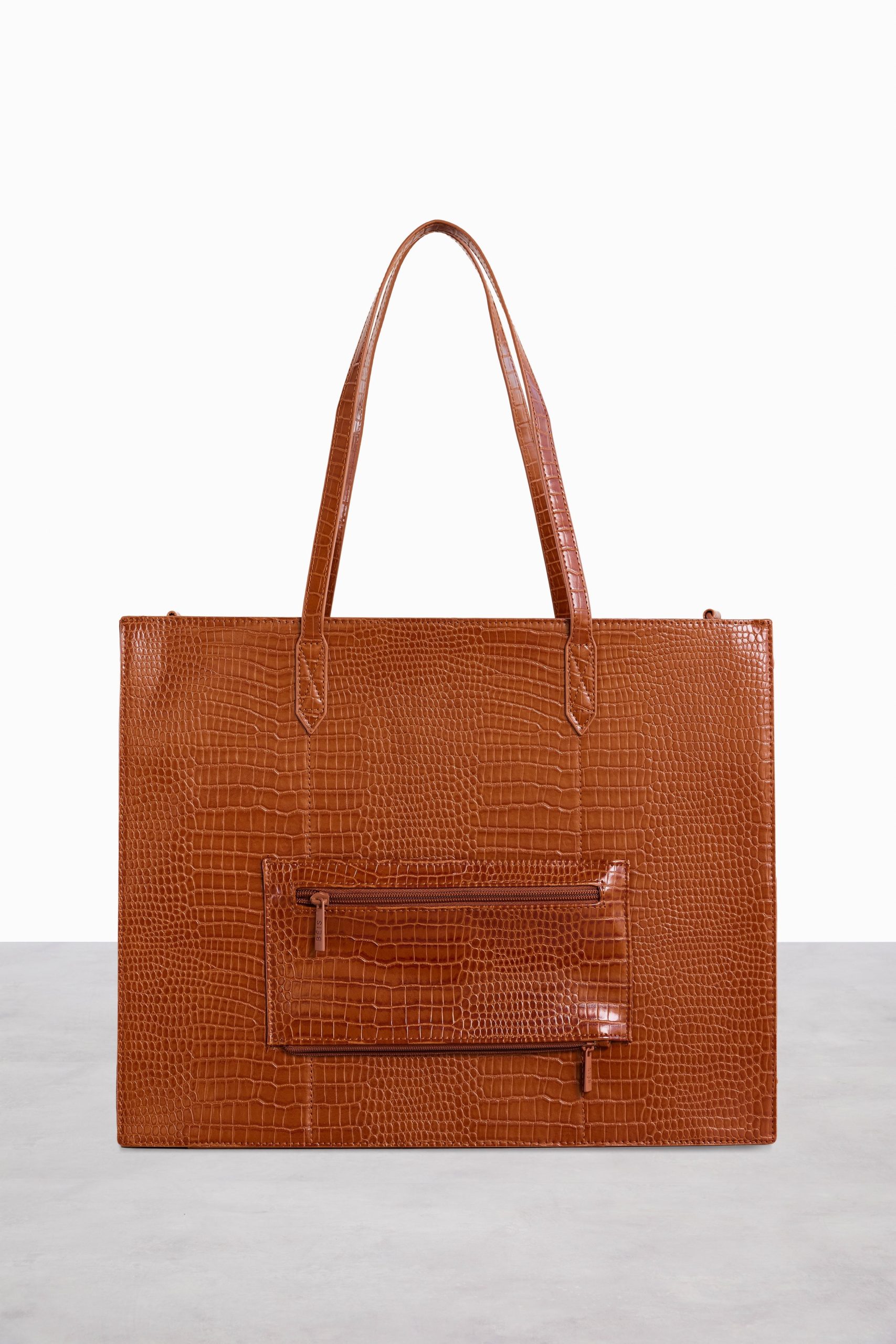 Resale The Large Work Tote in Cognac Croc - Image 3