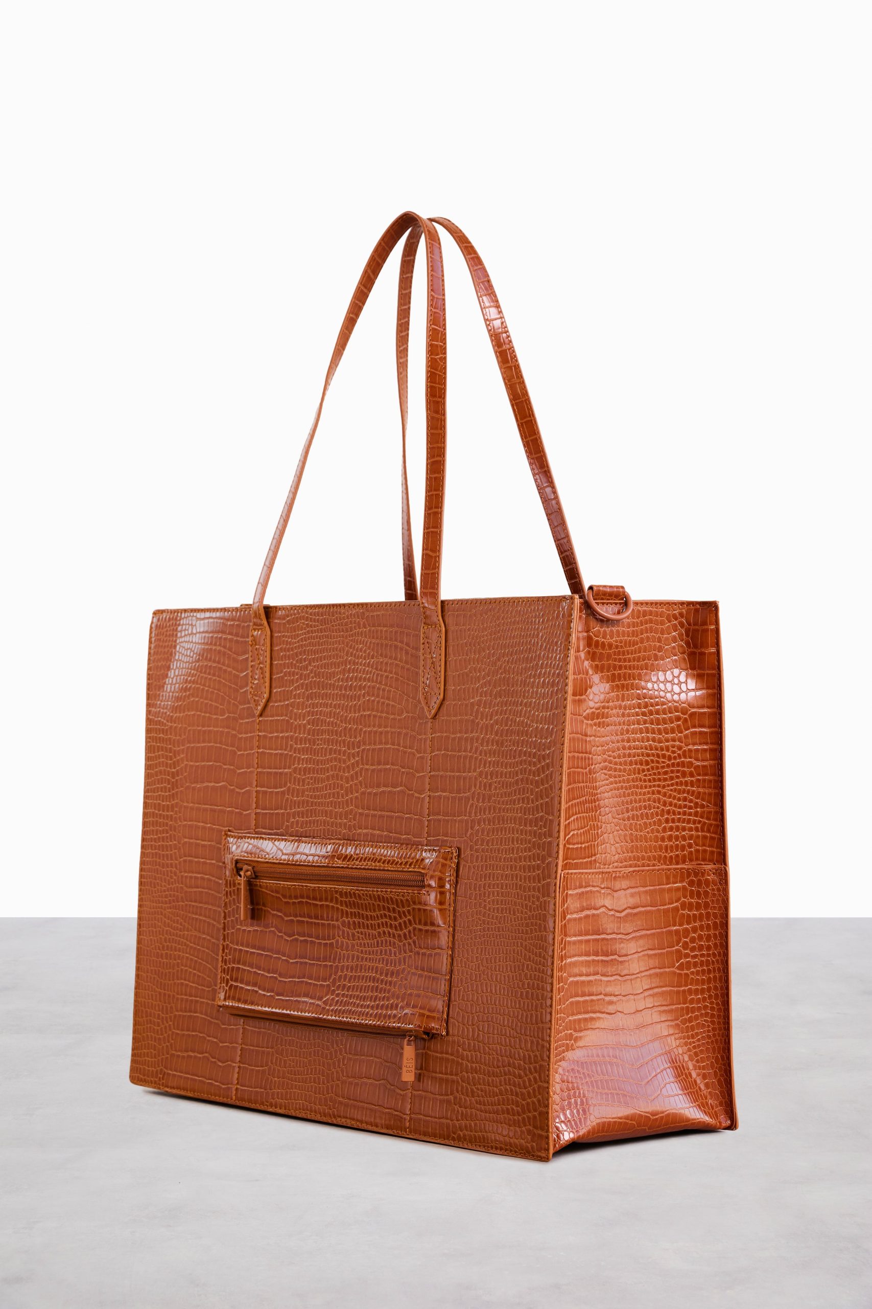 Resale The Large Work Tote in Cognac Croc - Image 4