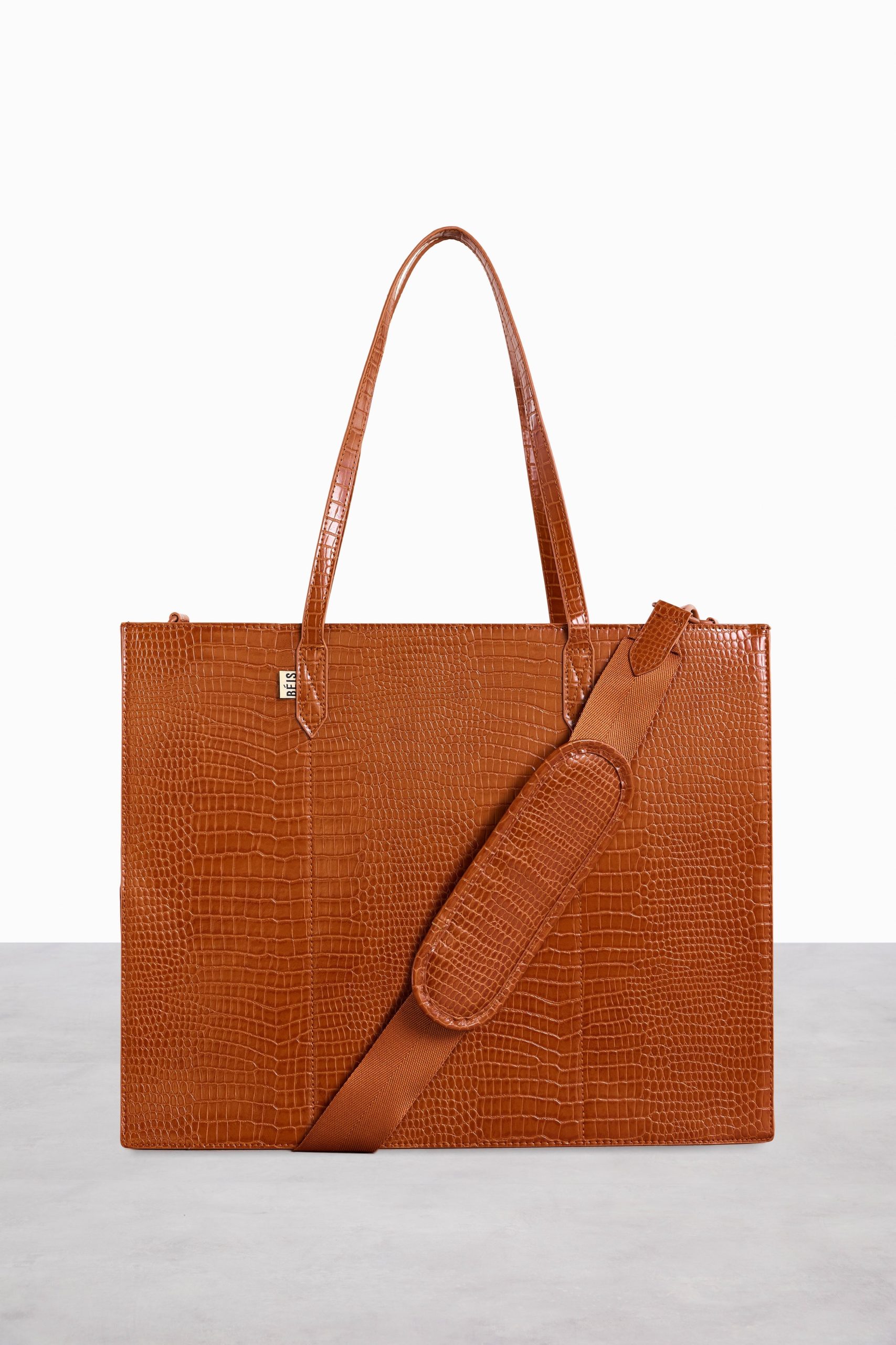 Resale The Large Work Tote in Cognac Croc - Image 2