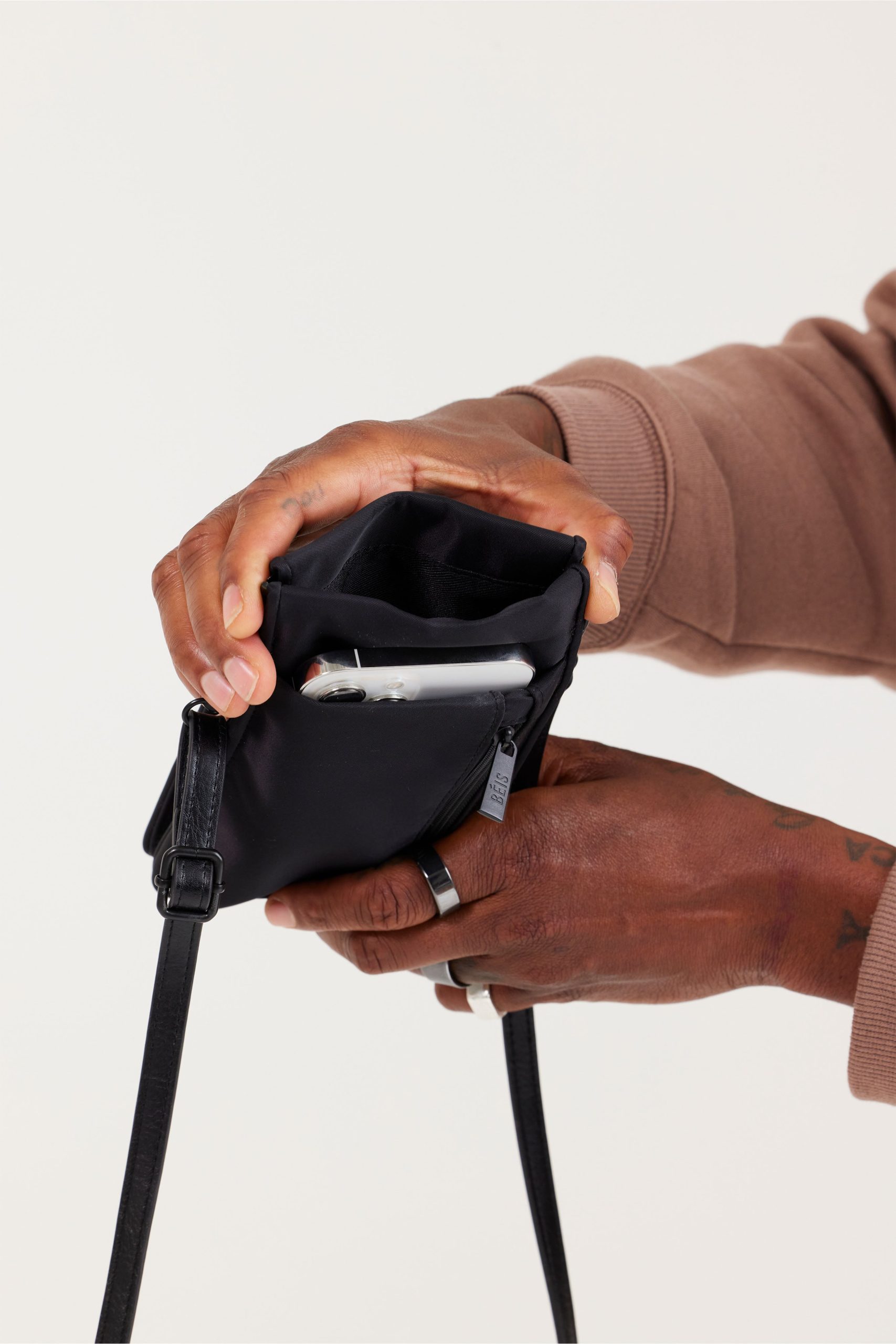The ID Crossbody Bag in Black - Image 7