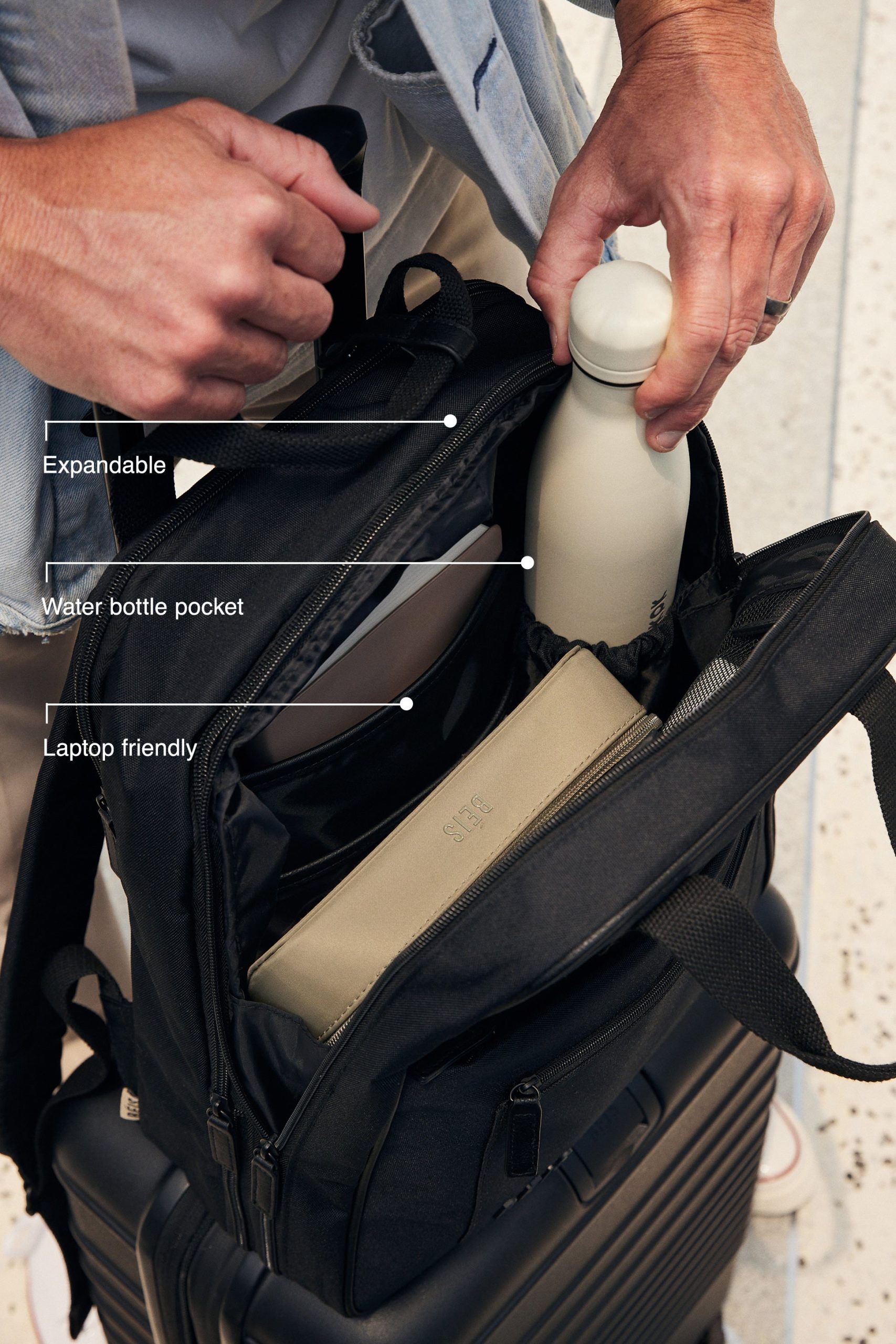 The Expandable Backpack in Black - Image 2